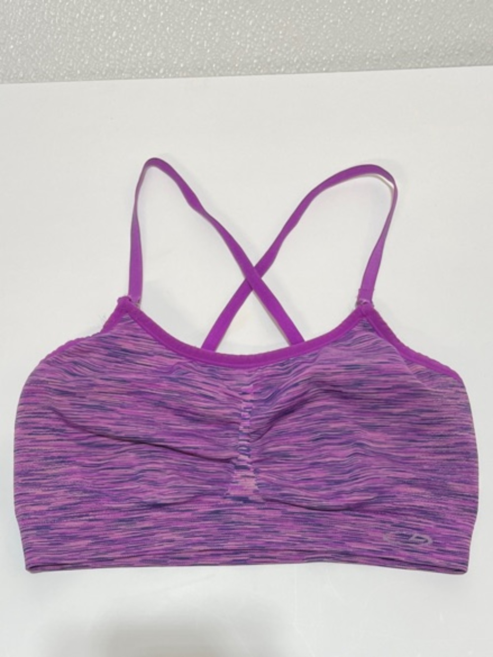 Champion Purple Space-Dye Crossback Sports Bralette